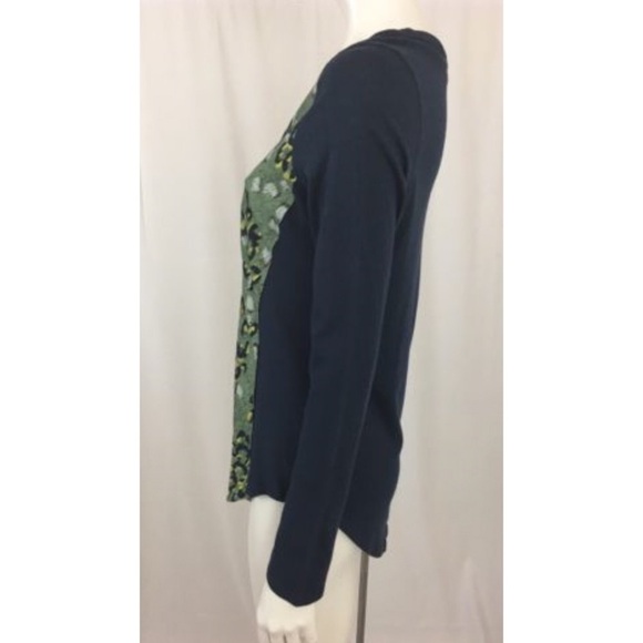 Ella Moss Semi Sheer Front Color Block Top Small - Picture 3 of 5